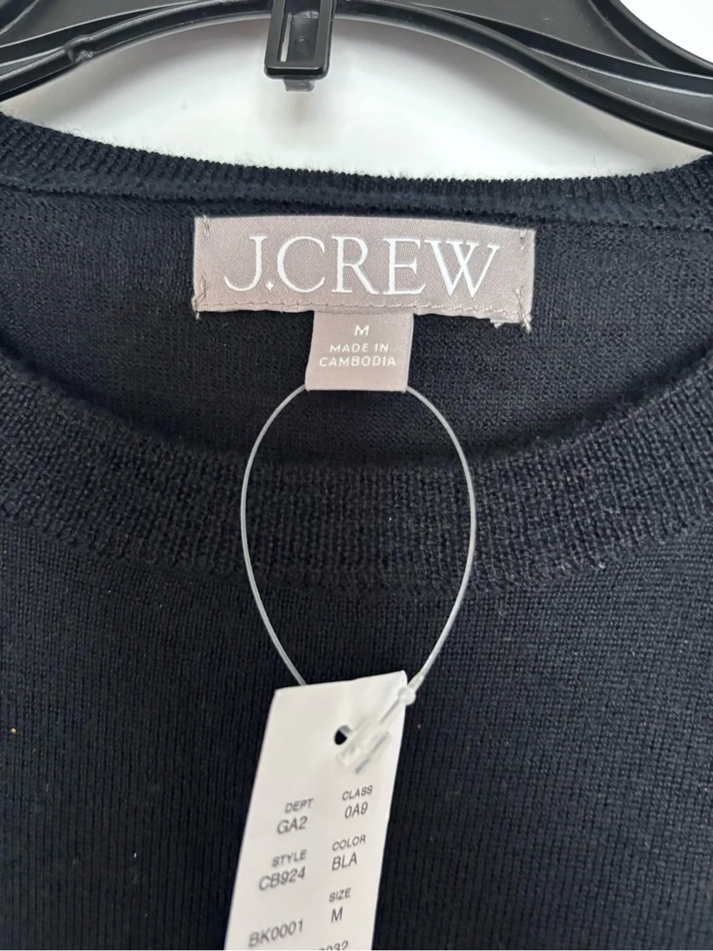 J. Crew Black Crewneck Long Sleeve Sweater